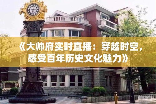 《大帥府實(shí)時(shí)直播：穿越時(shí)空，感受百年歷史文化魅力》