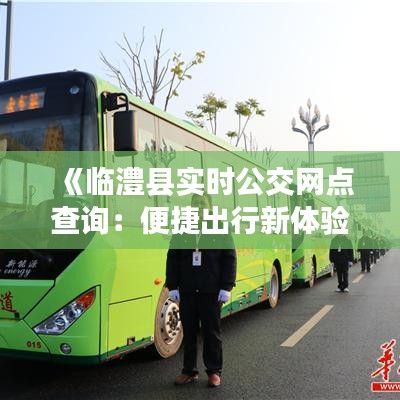 《臨澧縣實(shí)時(shí)公交網(wǎng)點(diǎn)查詢：便捷出行新體驗(yàn)》