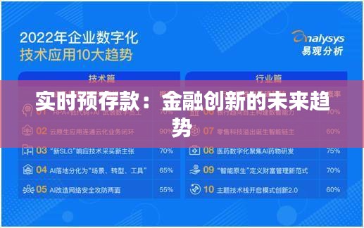 實時預存款：金融創(chuàng)新的未來趨勢