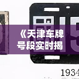《天津車牌號段實時揭曉：最新號段一覽無遺！》