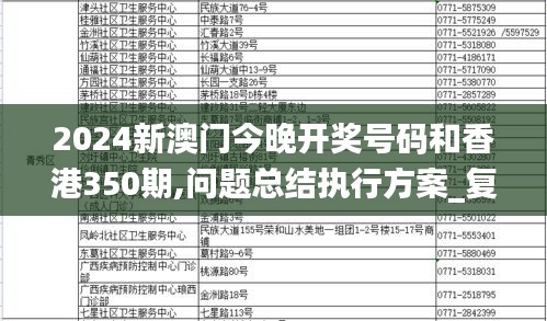 2024新澳門今晚開獎號碼和香港350期,問題總結(jié)執(zhí)行方案_復(fù)古版3.747
