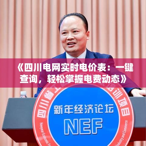 《四川電網實時電價表：一鍵查詢，輕松掌握電費動態(tài)》