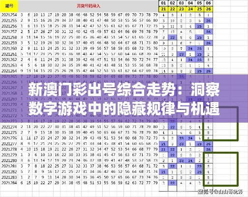 新澳門(mén)彩出號(hào)綜合走勢(shì)：洞察數(shù)字游戲中的隱藏規(guī)律與機(jī)遇