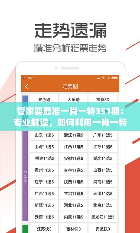 管家婆最準(zhǔn)一肖一特351期：專業(yè)解讀，如何利用一肖一特提高中獎(jiǎng)率