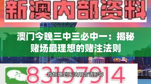 澳門今晚三中三必中一：揭秘賭場最理想的賭注法則