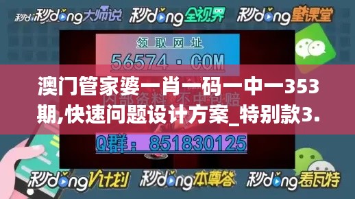 澳門管家婆一肖一碼一中一353期,快速問題設(shè)計(jì)方案_特別款3.350