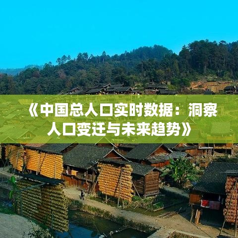 《中國總人口實時數(shù)據(jù)：洞察人口變遷與未來趨勢》