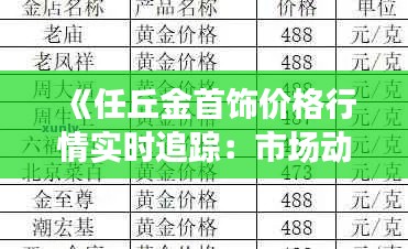 《任丘金首飾價格行情實時追蹤：市場動態(tài)一覽》