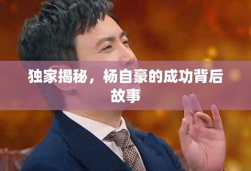 獨(dú)家揭秘，楊自豪的成功背后故事