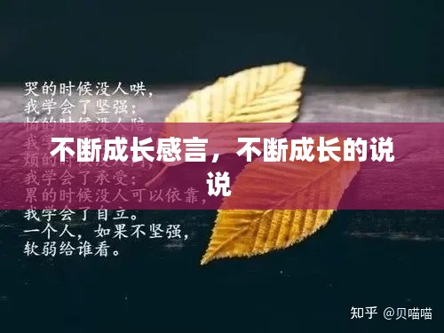 不斷成長感言，不斷成長的說說 