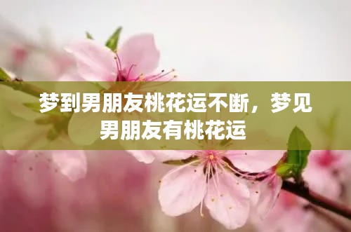 夢到男朋友桃花運(yùn)不斷，夢見男朋友有桃花運(yùn) 