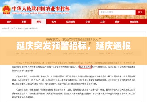 延慶突發(fā)預(yù)警招標(biāo)，延慶通報 