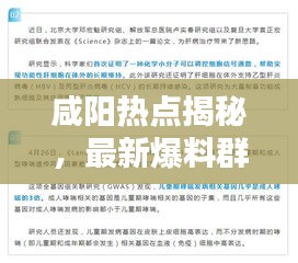 咸陽熱點揭秘，最新爆料群，一手資訊掌握手中
