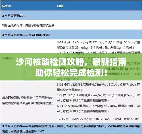 沙河核酸檢測(cè)攻略，最新指南助你輕松完成檢測(cè)！