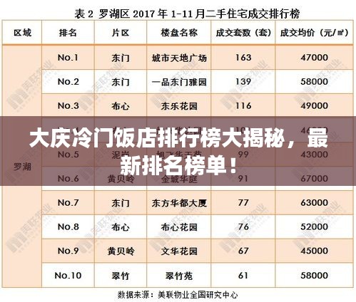 大慶冷門飯店排行榜大揭秘，最新排名榜單！