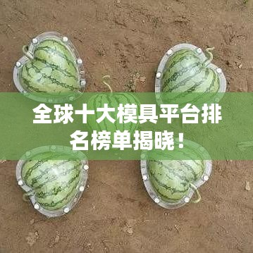 全球十大模具平臺排名榜單揭曉！