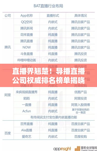 直播界翹楚！導(dǎo)播直播公司權(quán)威排名榜單揭曉
