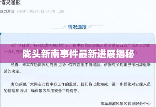 隴頭新南事件最新進展揭秘
