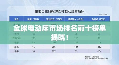 全球電動(dòng)床市場(chǎng)排名前十榜單揭曉！