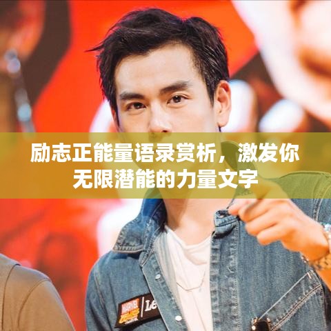 勵志正能量語錄賞析，激發(fā)你無限潛能的力量文字