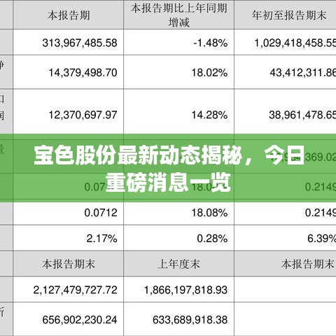 寶色股份最新動態(tài)揭秘，今日重磅消息一覽