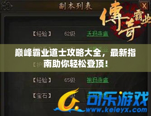 巔峰霸業(yè)道士攻略大全，最新指南助你輕松登頂！