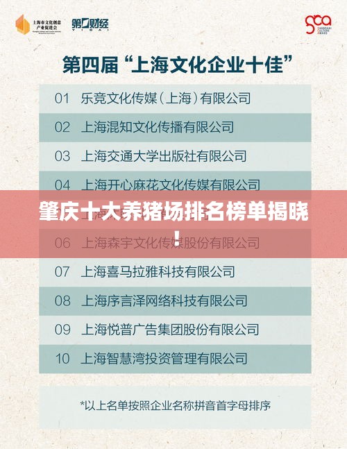 肇慶十大養(yǎng)豬場排名榜單揭曉！