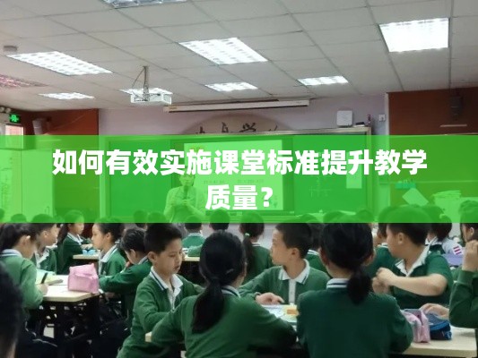 如何有效實施課堂標準提升教學質量？