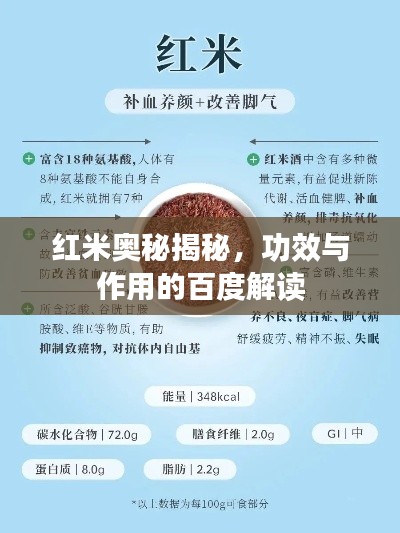 紅米奧秘揭秘，功效與作用的百度解讀