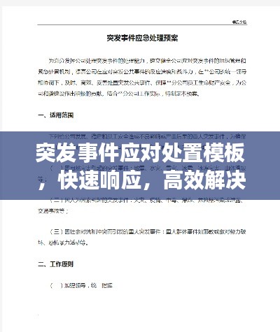 突發(fā)事件應(yīng)對(duì)處置模板，快速響應(yīng)，高效解決！