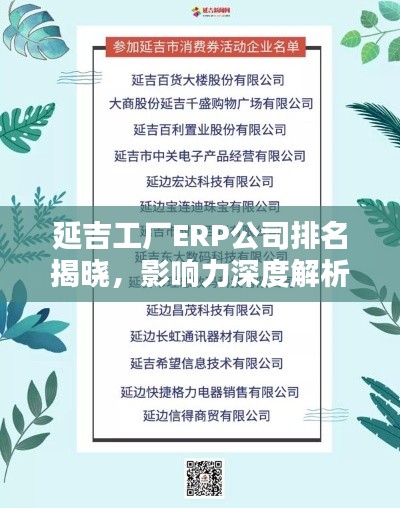延吉工廠ERP公司排名揭曉，影響力深度解析