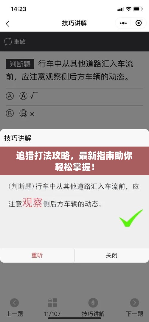 追獵打法攻略，最新指南助你輕松掌握！