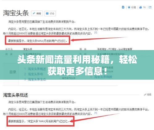 頭條新聞流量利用秘籍，輕松獲取更多信息！