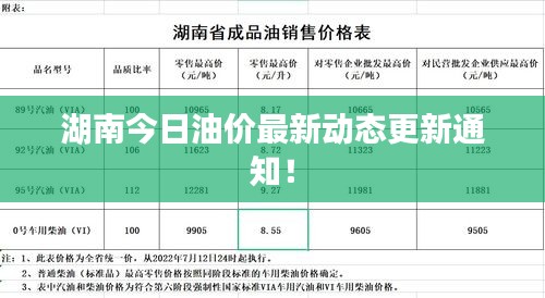 湖南今日油價最新動態(tài)更新通知！